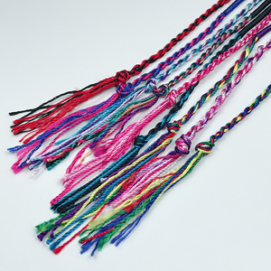 Vòng Tay Dây Lụa Hữu Nghị Thủ Công Phong Cách Nepal Vòng Tay Bện May Mắn - Product Image 3