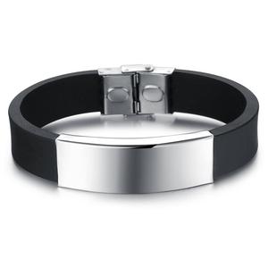 <span class=keywords><strong>Bracelet</strong></span> croix pour hommes et femmes, en Silicone gravé, en acier inoxydable, fin et personnalisé, fournitures chinoises, - Product Image 2