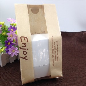 Personalizado impreso de papel kraft bolsas de pan tostado con ventana de visualización - Product Image 2