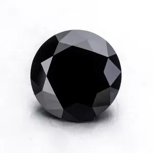 번성 보석 큰 보석 느슨한 실험실 만든 다이아몬드 블랙 6.5 미리메터 Moissanite