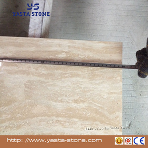 Màu Vàng Kem Màu Be <span class=keywords><strong>Travertine</strong></span> Gạch Đá Cẩm Thạch Sàn Gạch Giá - Product Image 3