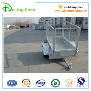 Hot Dipped Galvanized <strong>Small</strong> <strong>Car</strong> Box <strong>Trailer</strong> with Cage - Product Image 5