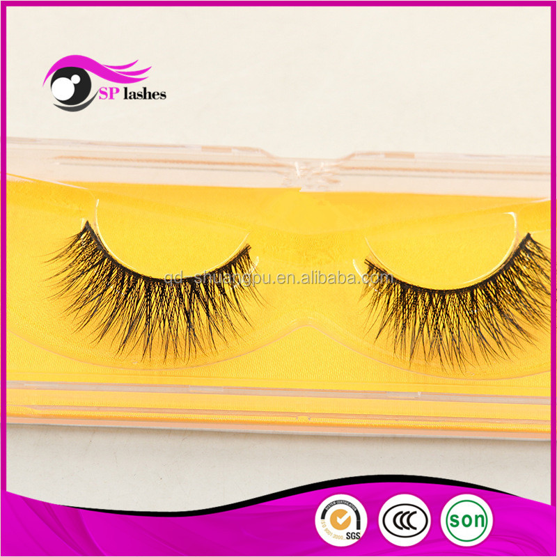 Private Label Réel Vison Faux Cils de Vison Fourrure Faux Cils