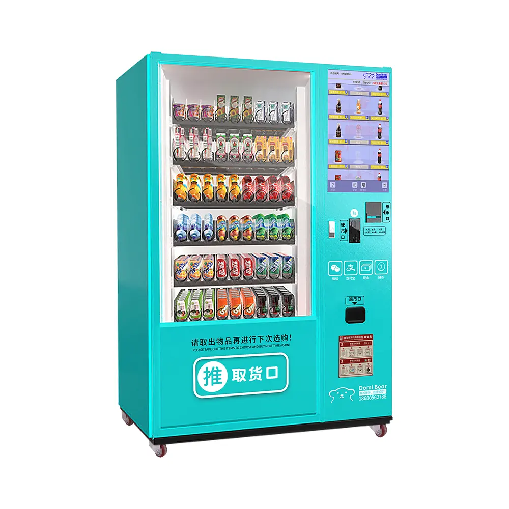 Große kapazität automatische snacks getränke vending maschinen lieferant