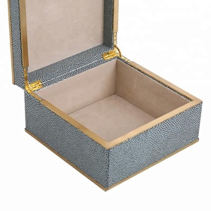 Scatola di profumo di legno di fascia alta su ordinazione di lusso di aspetto acquale con il contenitore di regalo del MDF del bordo dorato - Product Image 6