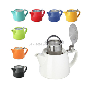 <span class=keywords><strong>Teiera</strong></span> in Ceramica 2026 con Infusore in <span class=keywords><strong>Acciaio</strong></span> Inossidabile, Caffettiera in Ceramica Resistente al Calore con Infusore - Product Image 2