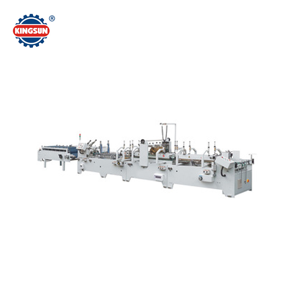 Изхх предварительно складной и нижний замок коробки пижамы three point, автоматическая машина для склейки папок