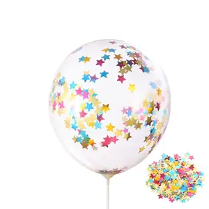 Promotion Custom Logo Happy Birthday Party Sequin Balloon Globos Graduation Valentines Day Transparent Clear Balloon