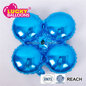 Alta calidad 18 pulgadas ronda cuatro esferas de navidad arco decoración de globos de helio de aluminio - Product Image 4