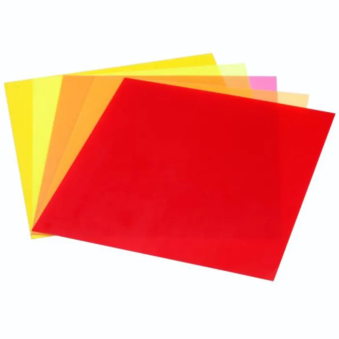 Transparan Warna Koreksi Pencahayaan Gel Filter Set Pack 5 Gel Sheet untuk Foto Studio Strobo Flash Lampu