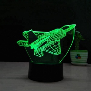 Airplane Aircraft 3d Night Light Led Visual Stereo <strong>Lamp</strong> 3d Hologram <strong>Lamp</strong> Led Optical Illusion Acrylic <strong>Lamp</strong> - Product Image 5