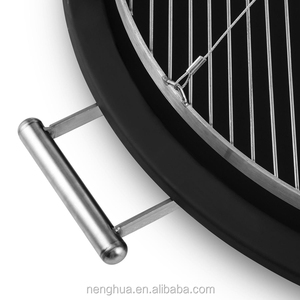 Barbecue portable d'extérieur réglable à bois avec foyer, 10000-14999 BTU, support trépied suspendu, pour camping et grillades au charbon de bois - Product Image 5