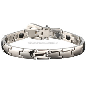 สร้อยข้อมือลูกปัดแม่เหล็กนีโอดิเมียมพลังงานสเกลา P020,กำไลข้อมือโลหะเจอร์เมเนียมเงินมีเสน่ห์ - Product Image 4