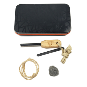 Kit de supervivencia al aire libre arrancador de fuego Kit de hierro con mango de tierra de paracord y percutor - Product Image 2