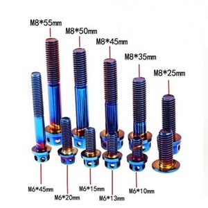 Diskon besar baut flens <span class=keywords><strong>titanium</strong></span> biru gosong M6 M8