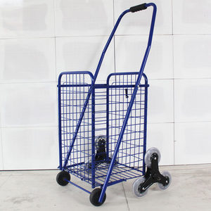 Chariot de courses pliable en métal avec trois roues, capacité de 42l, livraison gratuite - Product Image 6