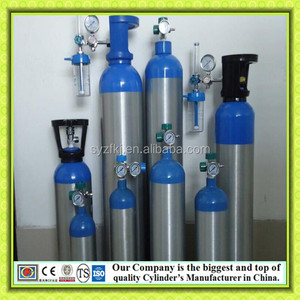 KJ Nhà Máy Trực Tiếp Bán 10L 8L 4L 6L 5L Bệnh Viện Nhôm Loạt Chai Y Tế Di Động Oxy Xi Lanh - Product Image 4