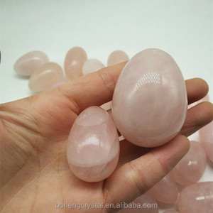 Natural <span class=keywords><strong>roca</strong></span> cuarzo rosa Yoni huevo vaginal ejercicio Jade huevos para la venta - Product Image 5