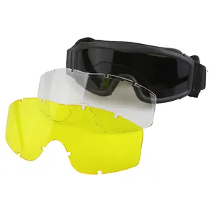 Lenti intercambiabili professionali occhiali da campeggio antipolvere maschera cinese