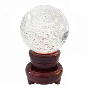 60mm clear/white crystal bubble ball glass sphere paperweight for home wedding decoration/gifts