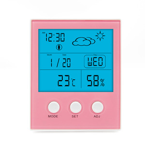 China 2018 Indicação Meteorológica Digital <span class=keywords><strong>Thermo</strong></span> Higrômetro e Relógio - Product Image 2