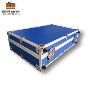 골드 블루 트럭 휴대용 메이크업 알루미늄 이동식 서류 가방 내화 도구 상자 비행 케이스 도구 상자 잠금 키트 트럭 - Product Image 6