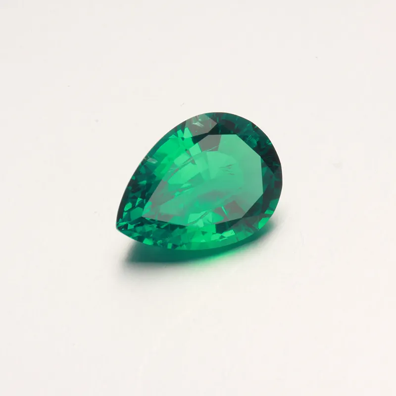 Starsgem Selling Precious hydro emerald synthetic pear cut 6*9mm 1.1 carat Colombian emerald by per carat price