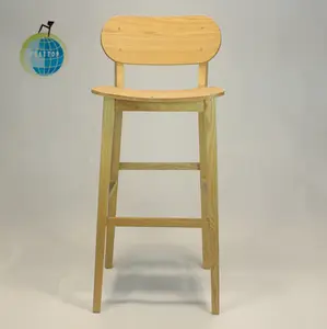 Foshan furniture supplier wood bar stool chair high bar chair