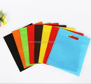 Customized logo printing ultrasonic non woven die cut handle bag