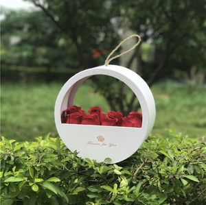 Paper flower box Portable round flower boxes