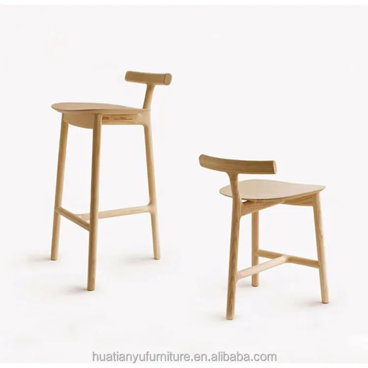 Wholesale wood frame 3 legs high resting chair hotel bar furniture industrial bar stools