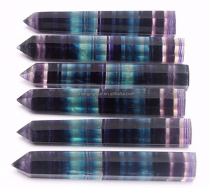 Alta calidad al por mayor Magic Rainbow natural fluorita cuarzo cristal punto/<span class=keywords><strong>varita</strong></span> para <span class=keywords><strong>la</strong></span> venta - Product Image 1