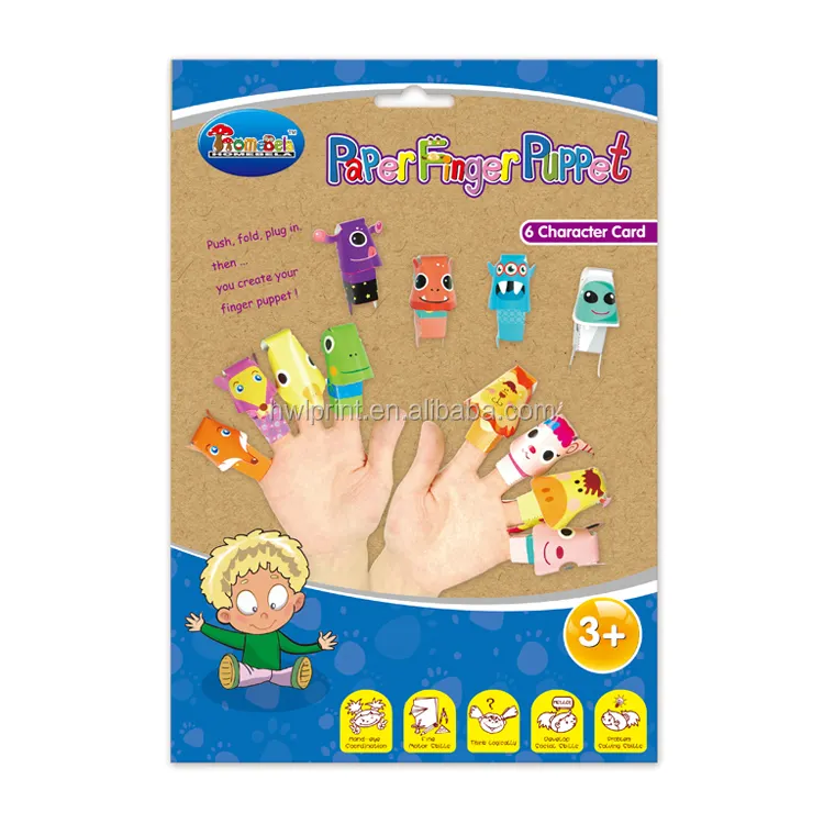 Economical Custom Design Colorful Kids Animal Hand Puppets