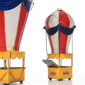 Vintage Ferro Metallo Artigianato Antico Metallo <span class=keywords><strong>di</strong></span> Arte Decorativa Hot Air Balloon Modello Prop Decorazione Del Mestiere Appeso Ornamento <span class=keywords><strong>Negozio</strong></span> - Product Image 5