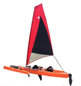 12ft <span class=keywords><strong>mano</strong></span> libre pedal de kayak de pesca trimaran pedal coche barco y el barco de navegación y yate y timón barco y kajak - Product Image 1