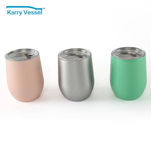 custom stainless steel insulated stemless wine glass