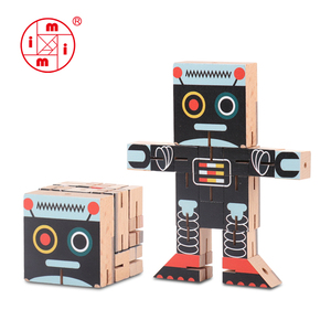 <span class=keywords><strong>Cube</strong></span> de <span class=keywords><strong>casse</strong></span>-tête, puzzle en blocs, homme robot - Product Image 6