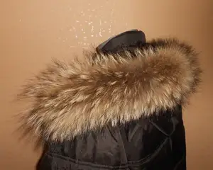 Fur Raccoon Trim Hood For Women Coat collar