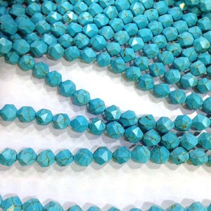<span class=keywords><strong>Turchese</strong></span> sfaccettato star cut blu perline pepita in 8 millimetri 10mm 12mm - Product Image 2
