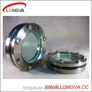 DN200 दौर गेज गिलास निकला हुआ किनारा दृष्टि ग्लास सेनेटरी स्टेनलेस स्टील निकला हुआ किनारा प्रकार दृष्टि ग्लास - Product Image 5