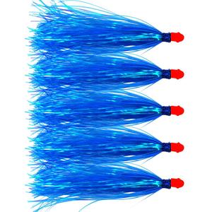 <span class=keywords><strong>Leurre</strong></span> de pêche en Mylar Flash, queue de Teaser, appât avec tête de balle, jupe de cheveux, vente en gros - Product Image 3