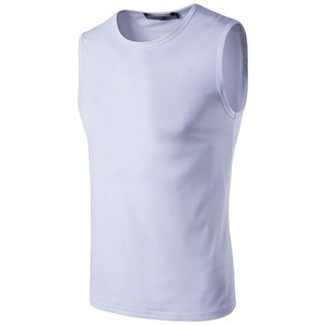 Fuente de la fábrica de Encargo Del Color Sólido <span class=keywords><strong>Camisa</strong></span> Para <span class=keywords><strong>Hombre</strong></span> <span class=keywords><strong>Sin</strong></span> Mangas Camiseta - Product Image 3