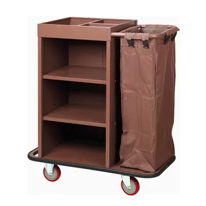 Housekeeping Trolley Price Customized Hotel Room Service Housekeeping Laundry Trolley Hotel Linen Wringer Trolley Janitors Cart