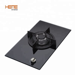 Brûleur à gaz triple anneau avec panneau en verre noir 30 cm intégré - Product Image 2