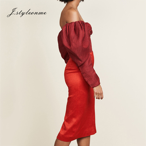 Personnalisé dames dos nu arc sans bretelles de douille de souffle rouge <span class=keywords><strong>mi</strong></span>-longueur <span class=keywords><strong>robe</strong></span> droite - Product Image 3