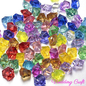 茶色のアクリルクリスタル宝石石アイスロックパーティー花瓶フィラー装飾用 - Product Image 5