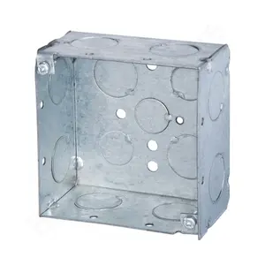 4-11/16 pulgadas cuadrado de hierro galvanizado caja de salida