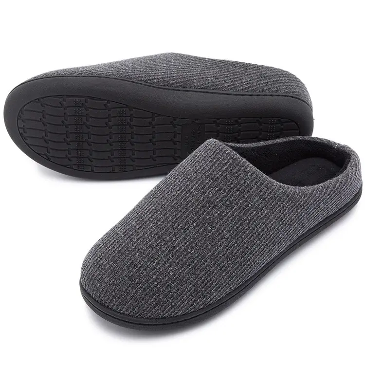 Women's Comfort Cable Knit Memory Foam Slippers Terry Cloth Non Skid House Shoes