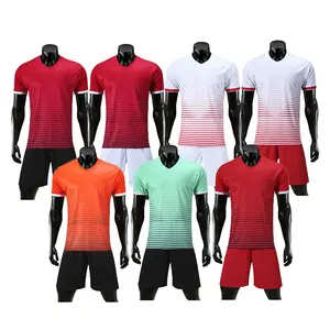 2019 custom cheap wholesale men soccer kits stripe kids jersey football soccer