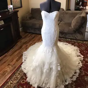 Vintage Sweetheart Lace Mermaid Bridal Gown French Wedding Dress Online Shop